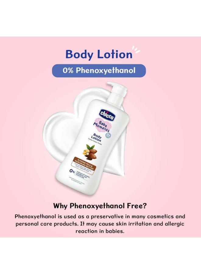 Chicco Baby Moments Body Lotion for Babies, 500ml | Almond Milk & Murumuru Butter | Quick Absorb Formula with Natural Ingredients for Ultra Soft Skin | Dermatologically Tested | Parabens & Phenoxyethanol Free - Image 3